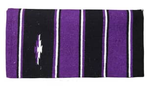 Thumbnail of the NAVAJO STYLE HORSE SADDLE BLANKET-PURPLE AND BLACK