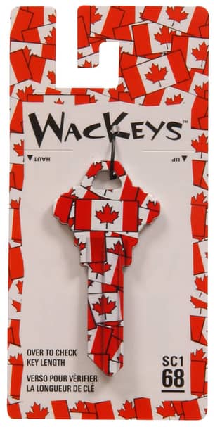 Thumbnail of the Wackey Key Blank - Canadian Flag - #68