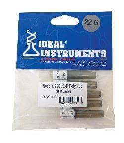 Thumbnail of the Ideal® 5 Pk Disposable Poly Hub 22G X 3/4" Needles