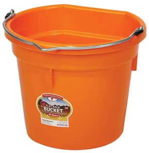 Thumbnail of the Tuff Stuff Products™ 20 Quart Plastic Flat Back Bucket Orange