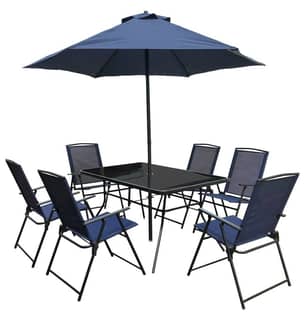 Thumbnail of the Navy 8pc Dining Set