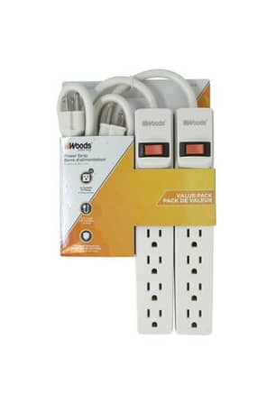 Thumbnail of the 2 PACK 6 OUTLET 2.5' CORD WHITE HOUSING AND CORD