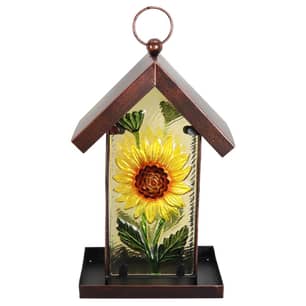 Thumbnail of the Angelo Décor® Sunflower Glass Bird Feeder