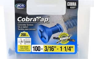 Thumbnail of the METAL CONCRETE SCREW ANCHOR WITH BLUE COATING 3/16" X 1-1/4"