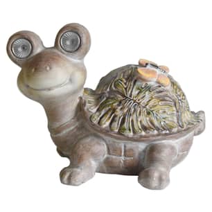 Thumbnail of the Angelo Décor Statue Turtle with Solar Lights 14"