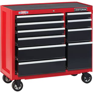 Thumbnail of the CRAFTSMAN ROLLING TOOL CABINET 41IN WIDE 10 DRAWER RED/BLACK
