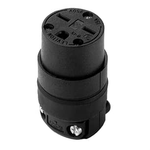 Thumbnail of the Connector 15 Amp 250 Volt 2-Pole 3-Wire in Black