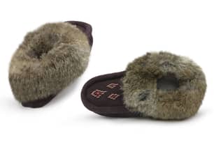 Thumbnail of the Moccasin Women's Chocolate Fur Beads
