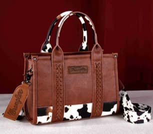 Thumbnail of the Wrangler® Cowprint Tote Bag
