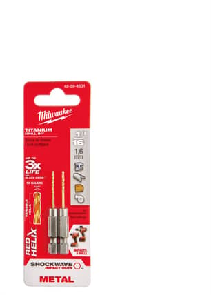 Thumbnail of the Milwaukee 1/16 in. SHOCKWAVE™ RED HELIX™ Impact Drill Bits