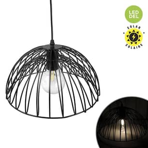 Thumbnail of the Danson Décor Solar Hanging Led Lamp With Black Metal Lampshade