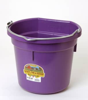 Thumbnail of the Tuff Stuff Products™ 20 Quart Plastic Flat Back Bucket Purple