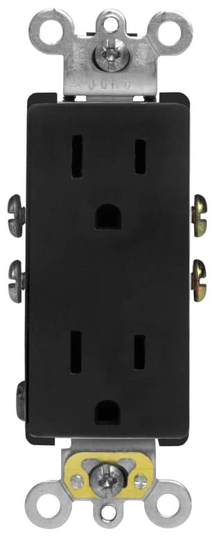 Thumbnail of the Decora Duplex Receptacle 15A 125V in Black