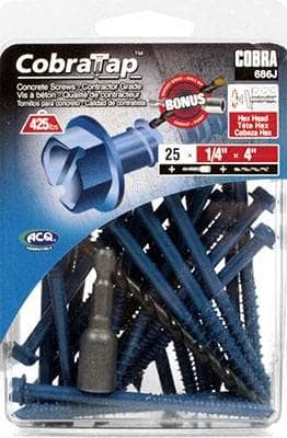 Thumbnail of the METAL CONCRETE SCREW ANCHOR WITH BLUE COATING 1/4" X 4"