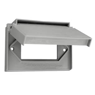Thumbnail of the Weather-Resistant Thermoplastic Nylon 1-Gang Decora/GFCI Device Wallplate with Self Closing Lid in Grey