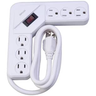 Thumbnail of the 6 OUTLET WHITE CORNER POWER STRIP FITS INTO A COR