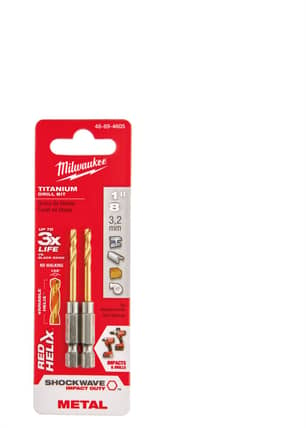 Thumbnail of the Milwaukee 1/8 in. SHOCKWAVE™ RED HELIX™ Impact Drill Bits