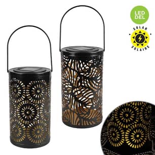 Thumbnail of the Danson Décor Hanging Solar Led Metal Lantern With Mosaic Effect