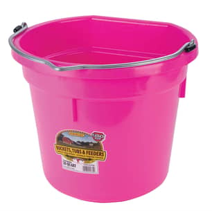 Thumbnail of the Tuff Stuff Products™ 20 Quart Plastic Flat Back Bucket Hot Pink