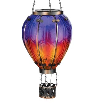 Thumbnail of the Hot Air Balloon Solar Lantern Lg - Purple