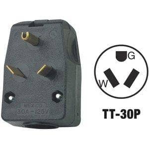 Thumbnail of the Angle Plug 30A 125V 2P 3W in Black