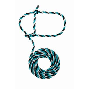 Thumbnail of the Cattle Rope Halter, Teal/Black/Gray