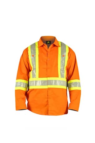 Thumbnail of the Oxgear® Men's Long Sleeve Safety Work Shirt 100% Cotton