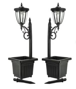 Thumbnail of the Sunray J&J Solar Lamp Post with Planter Set of 2