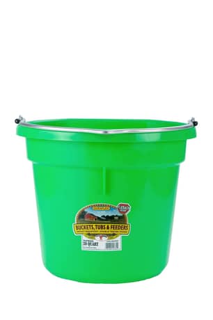 Thumbnail of the Tuff Stuff Products™ 20 Quart Plastic Flat Back Bucket Lime Green
