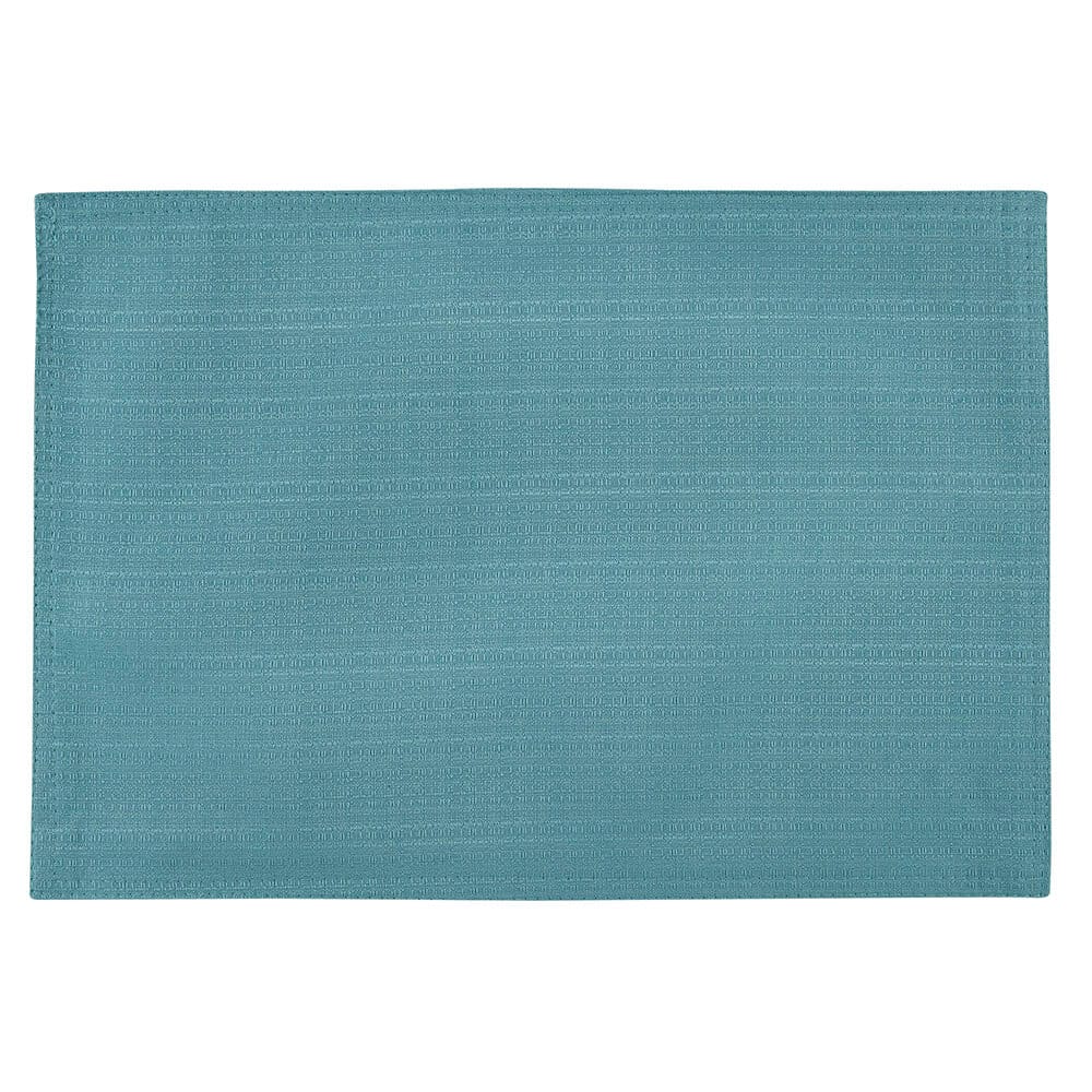 Turquoise Fabric Sisal Placemat, 13 x 19