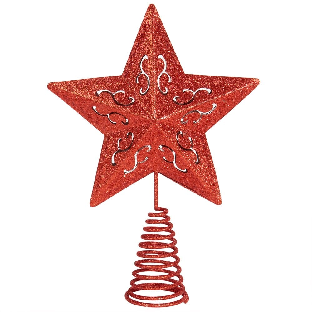 Jingle Time Glitter Star Tree Topper