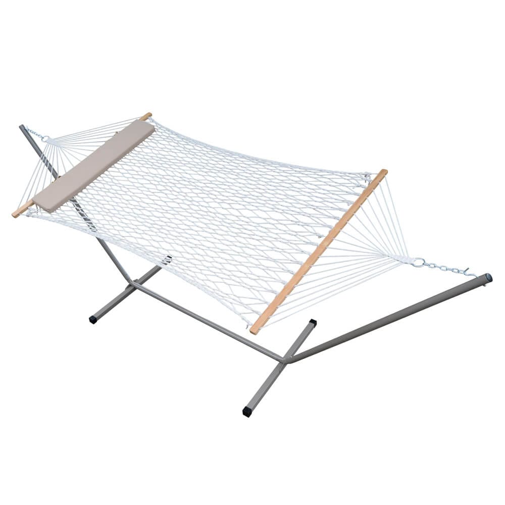 Algoma Cotton Rope Hammock with Pillow & Stand