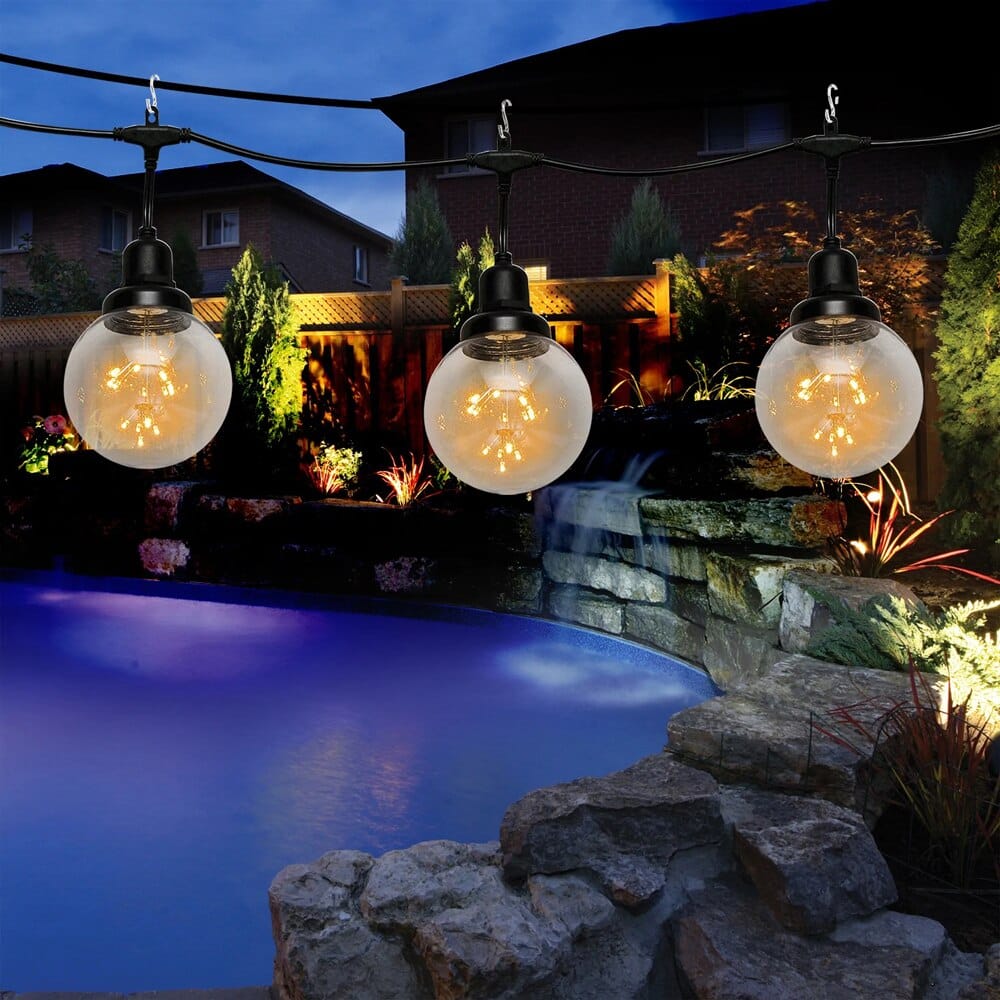 Outdoor Globe 6-LED Bulb 12' String Lights