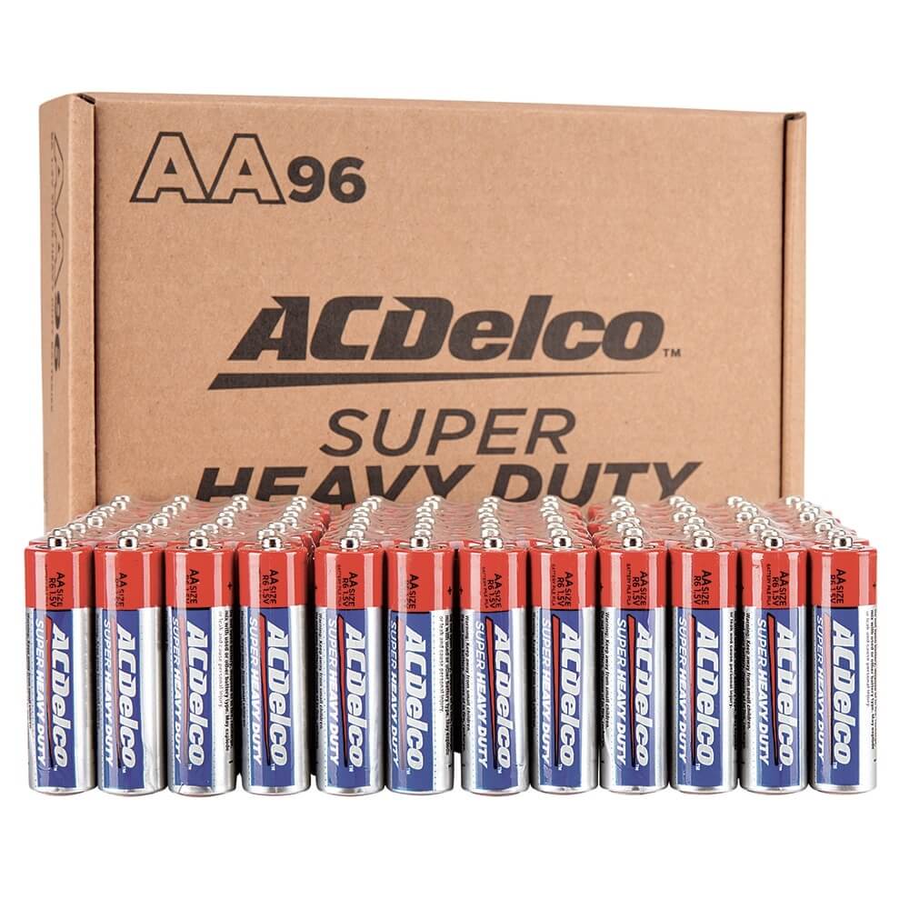 ACDelco Super Heavy-Duty AA Batteries, 96-Pack