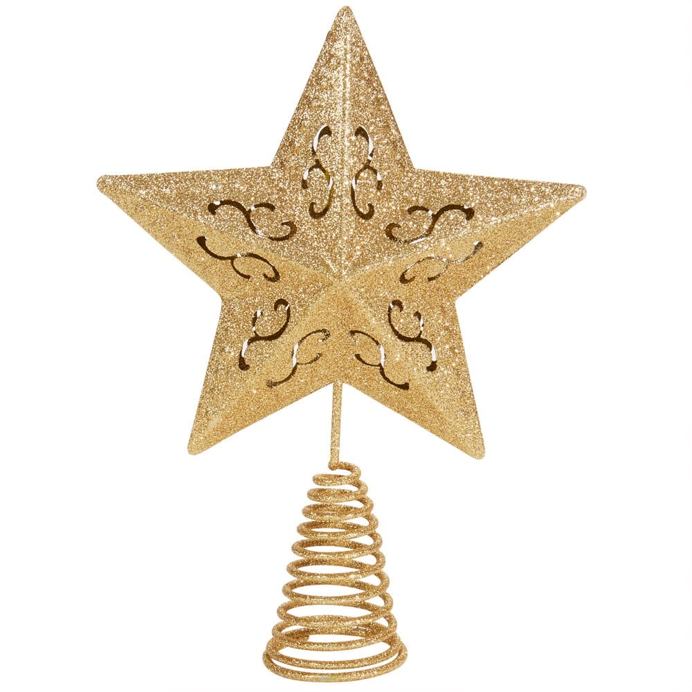 Jingle Time Glitter Star Tree Topper