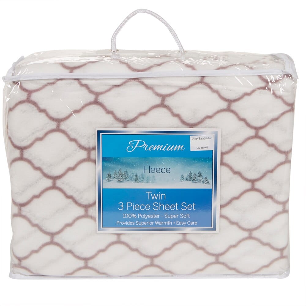 Soft Home Premium Fleece Twin Sheet Set, 4-Piece
