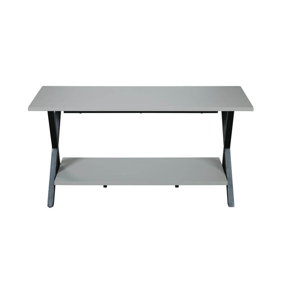 Bolton Furniture Cornerstone Concrete-Coated 36" Bench, Gray/Black