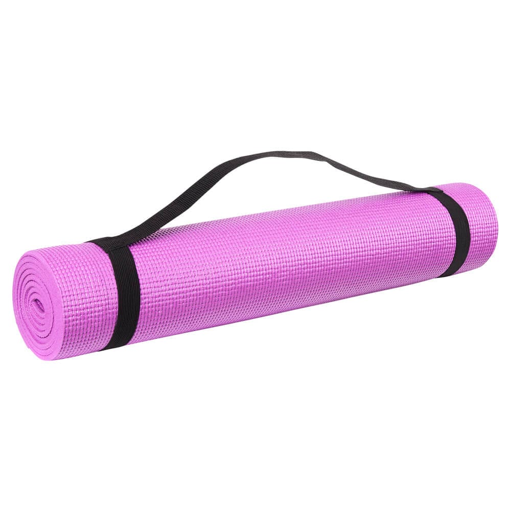 Spoga 1/4-Inch Anti-Slip Yoga Mat with Carrying Strap, Light Purple