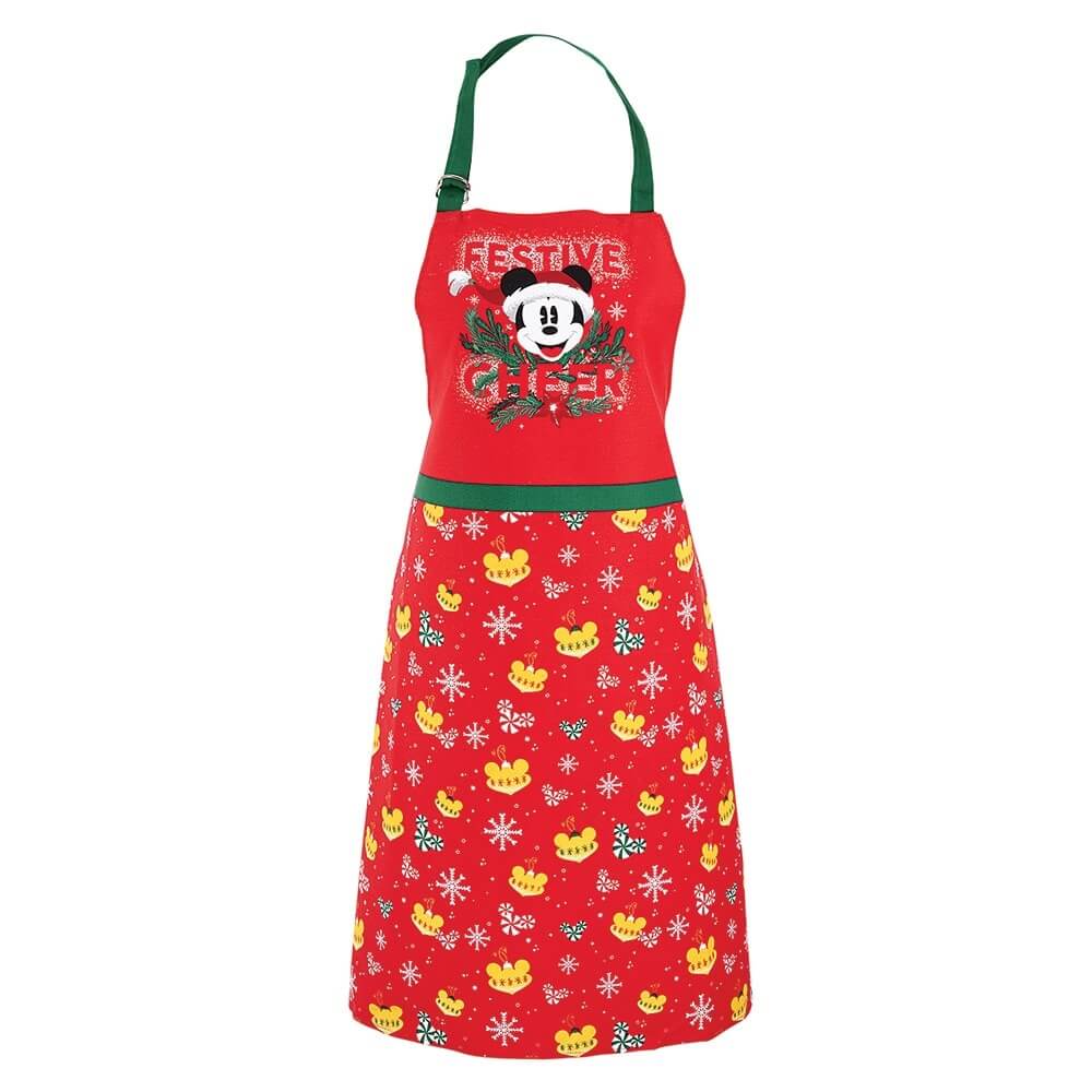 Disney Mickey Mouse and Minnie Mouse Christmas Apron