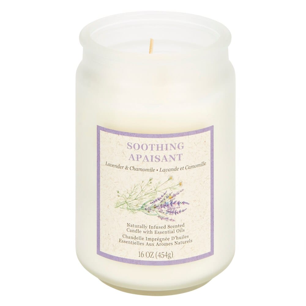 Soothing Apaisant Lavender and Chamomile Scented Candle, 16 oz