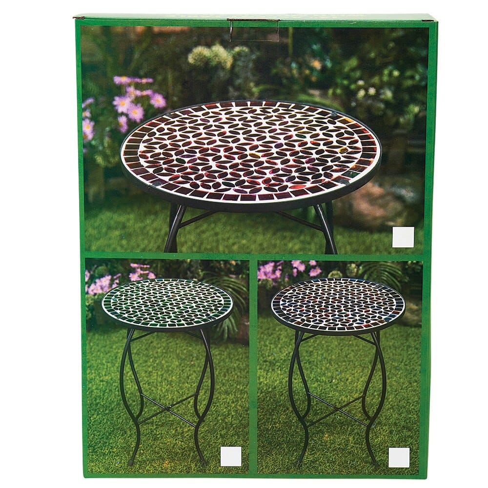 Mosaic Glass Tile Top Plant Stand