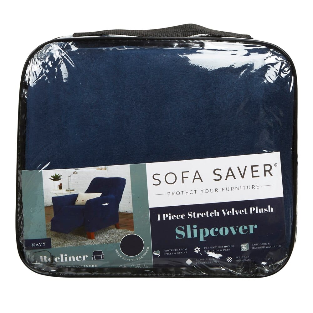 Sofa Saver® Etta Collection Stretch Velvet Plush Recliner Slipcover