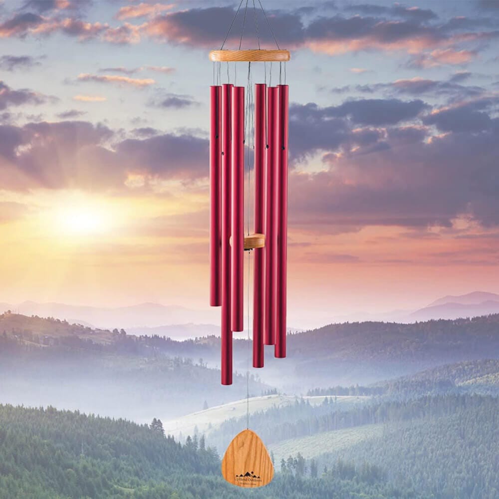 UpBlend Outdoors Kindness 41" Wind Chime, Red