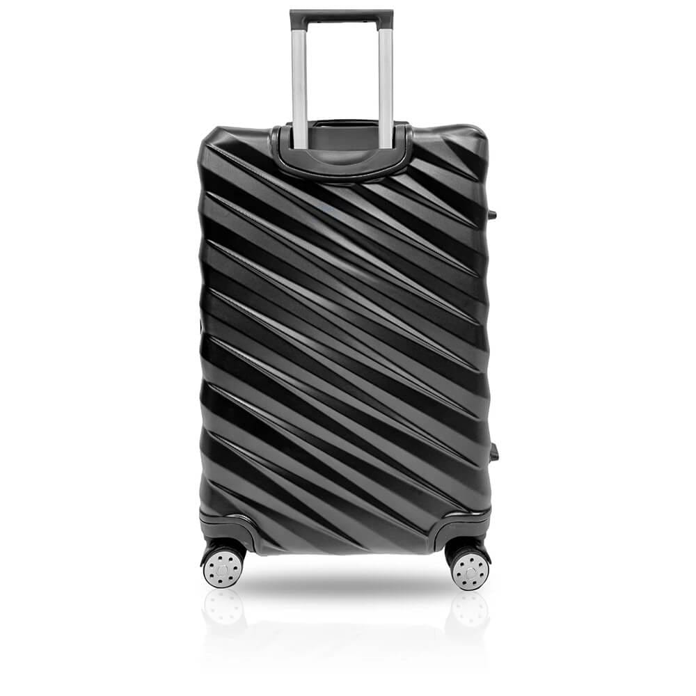 TUCCI Italy Storto 3-Piece (20", 24", 28") Luggage Set, Black