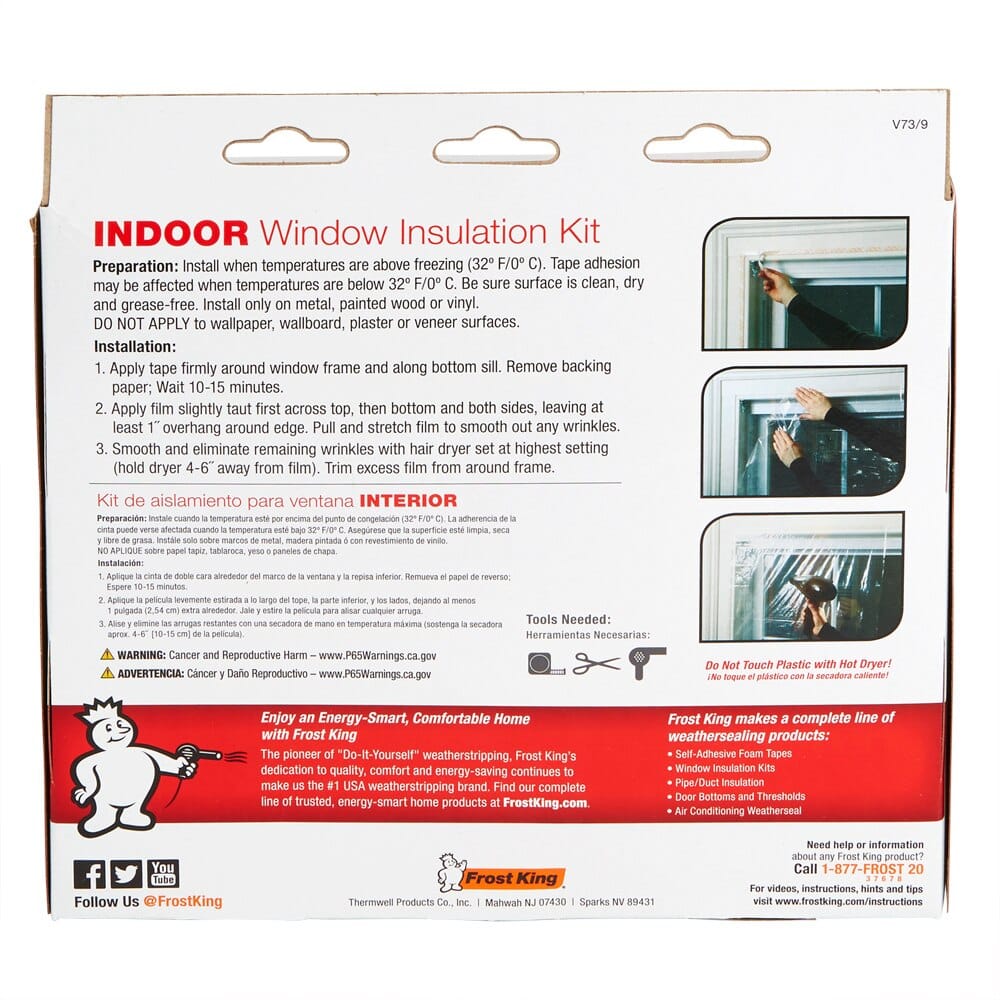 Frost King Window Insulation Shrink Kit, 9 Count