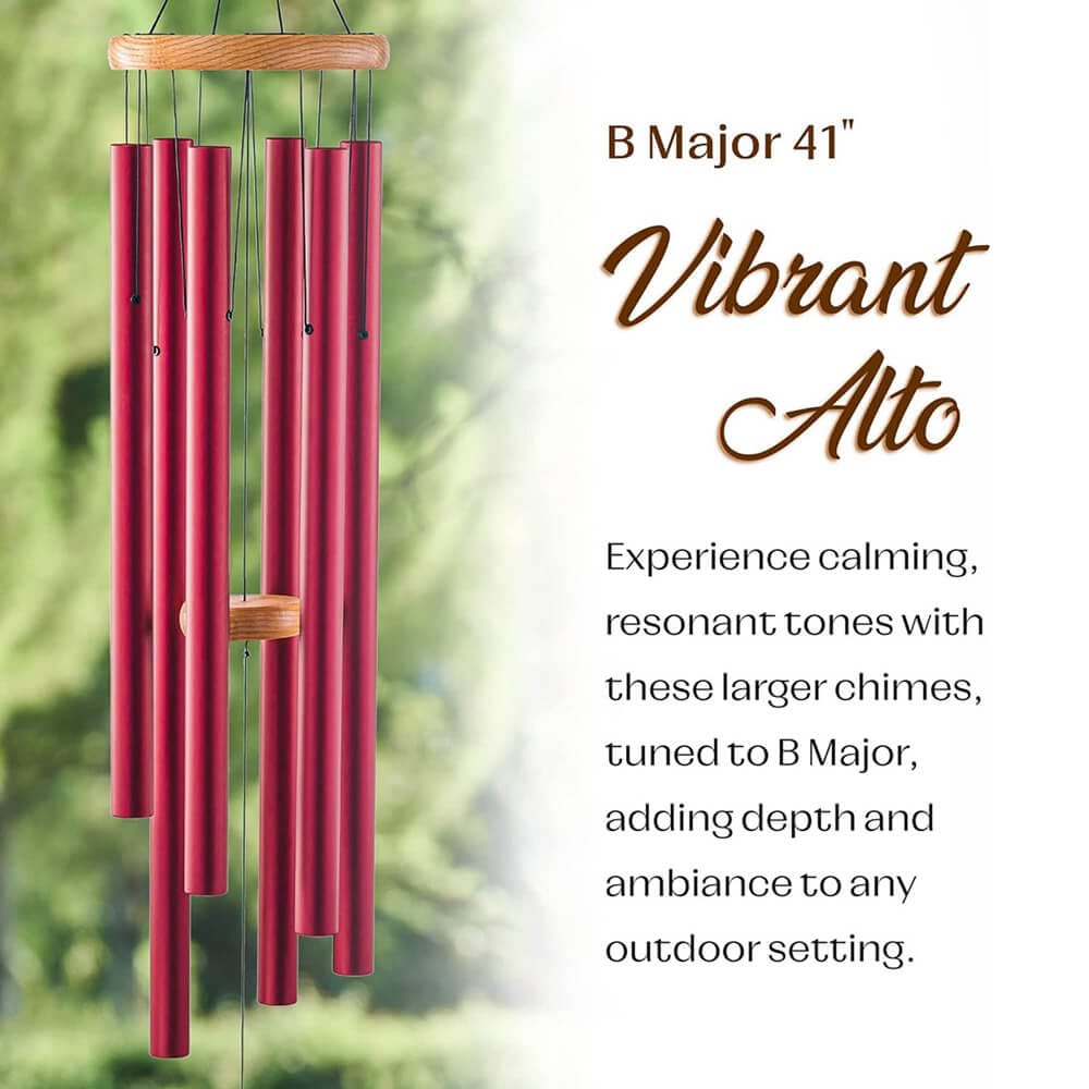 UpBlend Outdoors Kindness 41" Wind Chime, Red