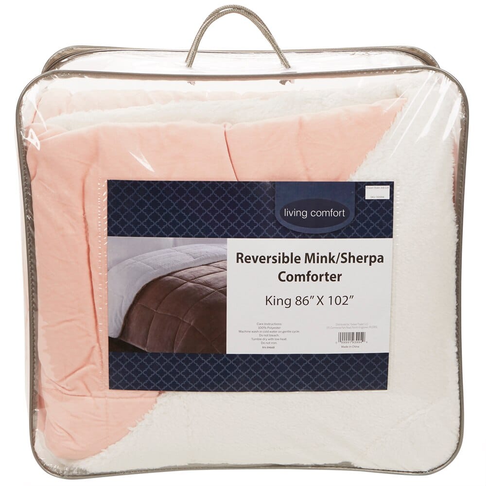 Velvet Plush King Sherpa Comforter