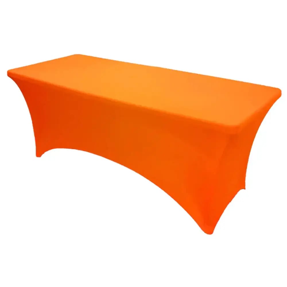 Carlisle Snap Drape Budget Stretch Table Cover, 72" x 30", Orange
