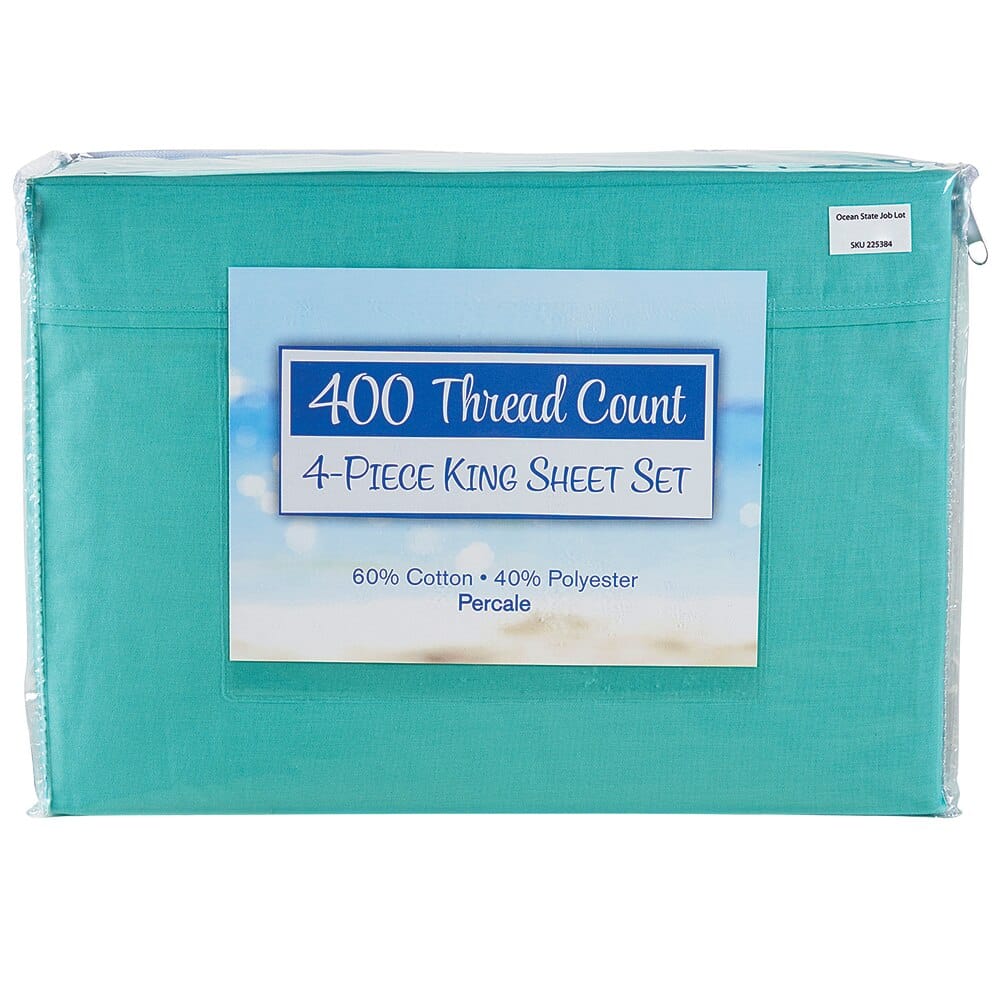 Coastal Collection 400 Thread Count King Sheet Set, 4-Piece