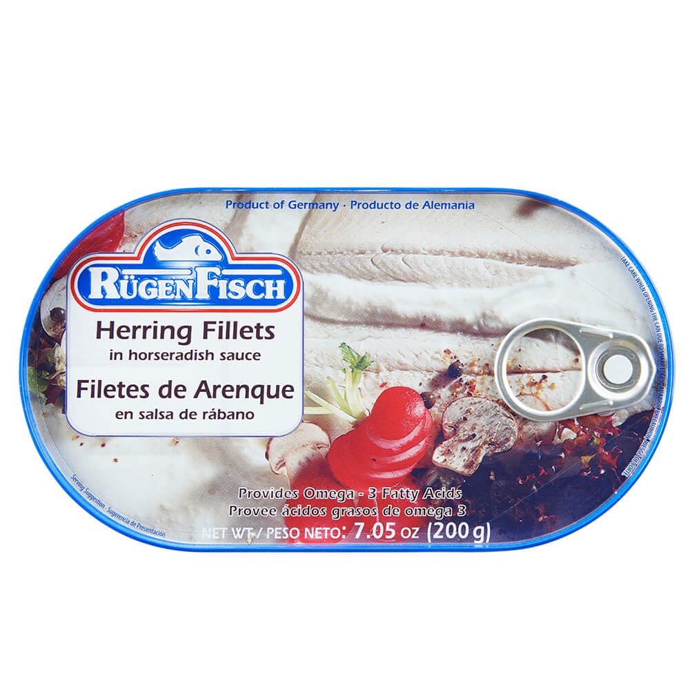Rugen Fisch Herring Fillets in Horseradish Sauce, 7.05 oz